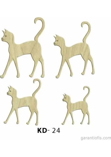 Hobi-Art Kd 24 - Kediler Dekoratif Mini Ahşap Obje
