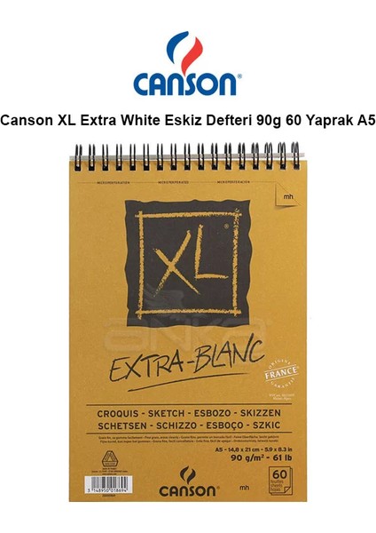 Xl Extra White Eskiz Defteri 90 gr 60 Yaprak A5