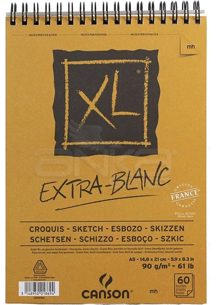 Xl Extra White Eskiz Defteri 90 gr 60 Yaprak A5