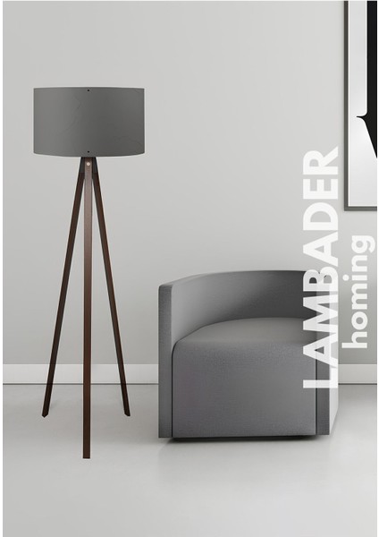 Tripod Lambader Ceviz Ayaklı Silindir Şapkalı AYD-2210