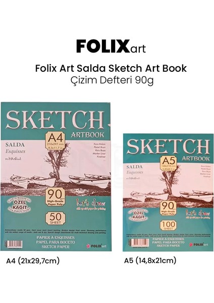 Sketch Book Çizim Defteri 90 gr 50 Yaprak