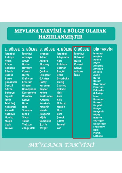 2024 Yapraklı Blok Duvar Takvimi Özel Bölge