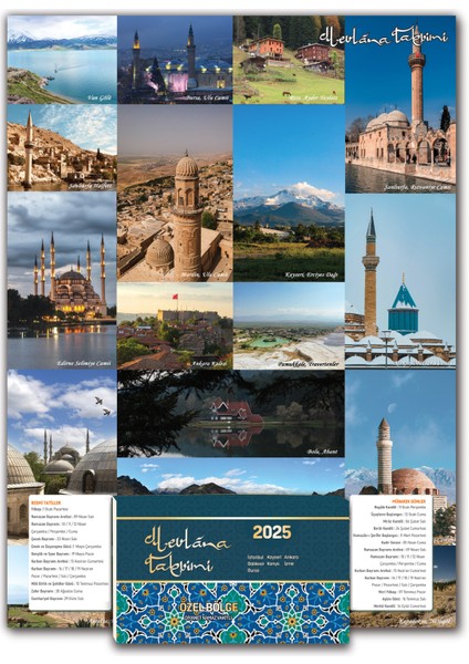 2024 Yapraklı Blok Duvar Takvimi Özel Bölge