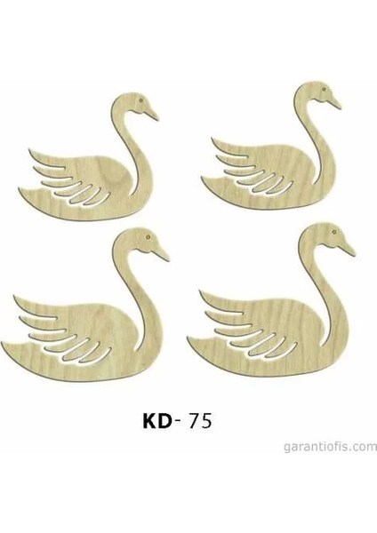 Hobi-Art Kd 75 - Kuğu Tasarımlı Dekoratif Mini Ahşap Obje