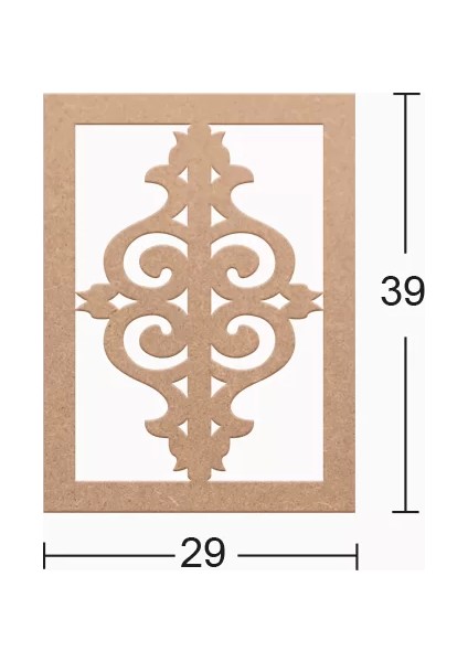 Hobi-Art Ds 36 Boyanabilir Ahşap Duvar Süsü