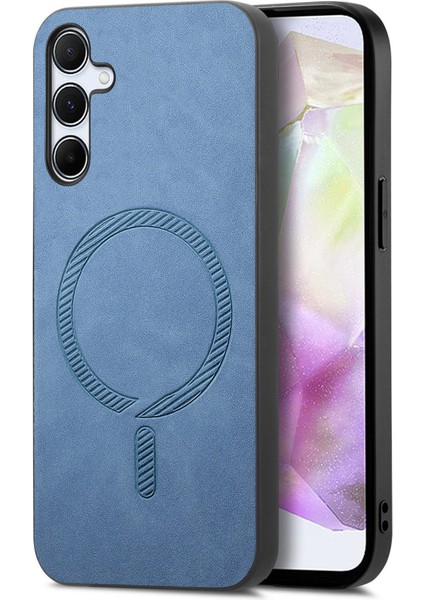 Samsung Galaxy A35 5g Deri Ten-Dokunmatik Telefon Kılıfı Magsafe ile Uyumlu (Yurt Dışından)