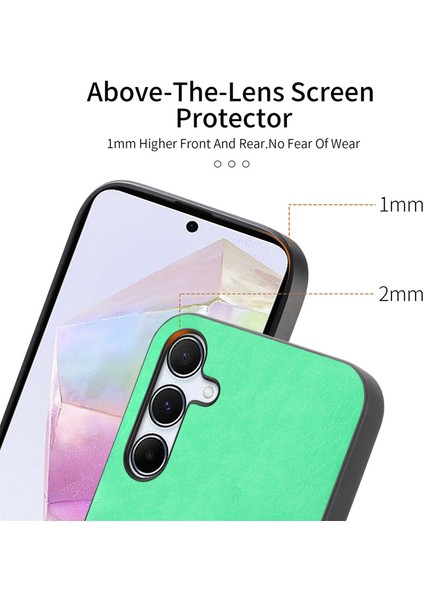 Samsung Galaxy A35 5g Deri Ten-Dokunmatik Telefon Kılıfı Magsafe ile Uyumlu (Yurt Dışından)