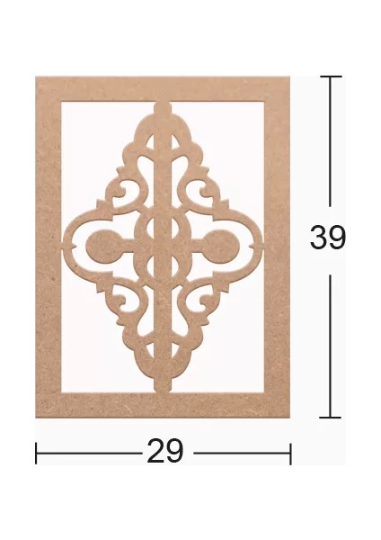 Hobi-Art Ds 43 Boyanabilir Ahşap Duvar Süsü