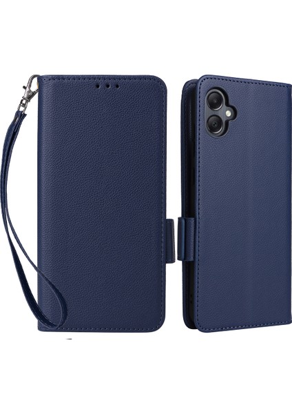 Samsung Galaxy A05 4g Kılıf Litchi Doku Cep Telefonu Deri Kapağı Kayış (Yurt Dışından)