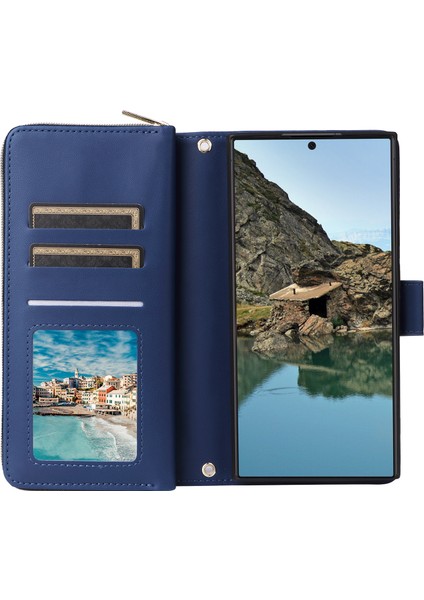 Samsung Galaxy S24 Ultra Pu Deri Fermuarlı Cep Telefonu Kılıfı (Yurt Dışından) fiyatları