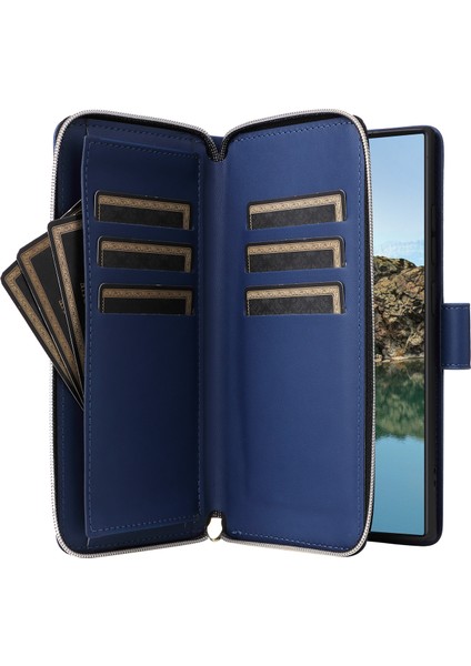 Samsung Galaxy S24 Ultra Pu Deri Fermuarlı Cep Telefonu Kılıfı (Yurt Dışından) modelleri