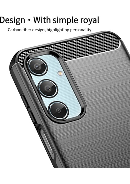 Samsung Galaxy M35 5g Karbon Fiber Doku Tpu Telefon Kılıfı (Yurt Dışından)