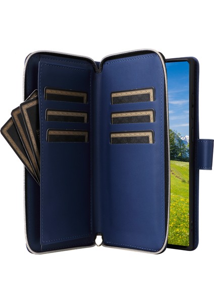 Samsung Galaxy S23 Ultra Fermuarlı Pu Deri Telefon Kılıfı (Yurt Dışından) modelleri