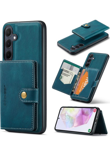 Samsung Galaxy A35 5g Kart Çantası Retro Deri+Tpu Telefon Kılıfı (Yurt Dışından)