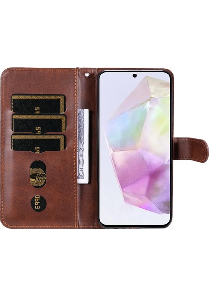 Samsung Galaxy M35 5g Fermuar Cüzdan Pu Deri Standlı Telefon Kapağı (Yurt Dışından) modelleri