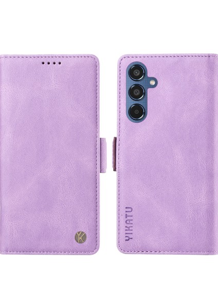 Samsung Galaxy M35 5g Cilt Dokunmatik Duygu Pu Deri Cüzdan Telefon Kapağı (Yurt Dışından)