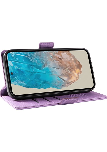 Samsung Galaxy M35 5g Cilt Dokunmatik Duygu Pu Deri Cüzdan Telefon Kapağı (Yurt Dışından)