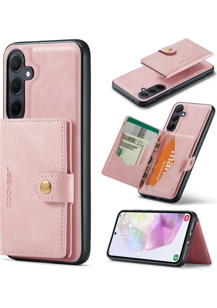 Samsung Galaxy A35 5g Kart Çantası Retro Deri+Tpu Telefon Kılıfı (Yurt Dışından)