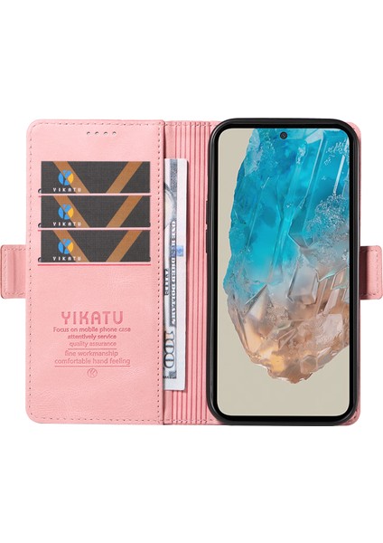 Samsung Galaxy M35 5g Cilt Dokunmatik Duygu Pu Deri Cüzdan Telefon Kapağı (Yurt Dışından)
