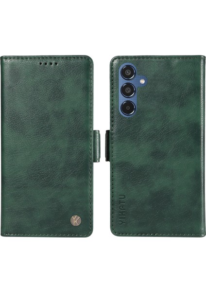Samsung Galaxy M35 5g Kart Tutucu Litchi Doku Deri Telefon Kılıfı (Yurt Dışından)