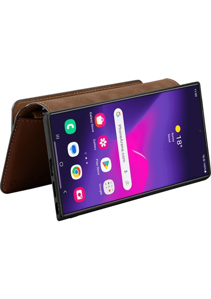 Samsung Galaxy S24 Ultra Fermuarlı Cep Pu Deri Standlı Telefon Kapağı (Yurt Dışından) modelleri
