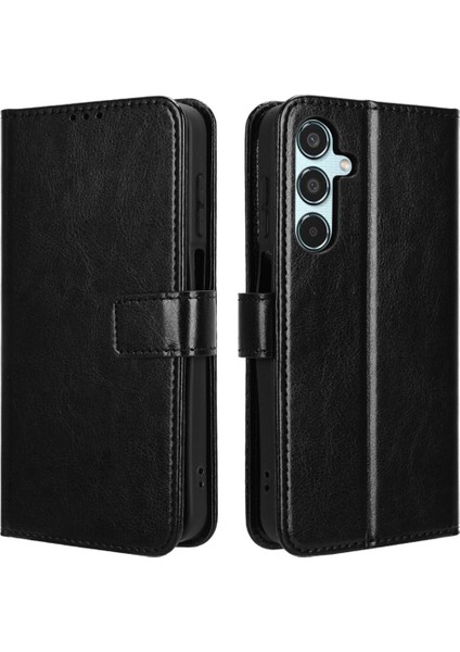 Samsung Galaxy M35 5g Cüzdan Crazy Horse Doku Deri Standlı Telefon Kapağı (Yurt Dışından)