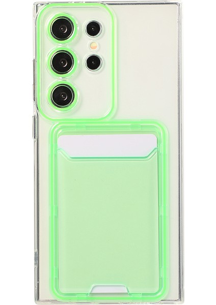 Samsung Galaxy S23 Ultra Tpu Şeffaf Telefon Kılıfı Kart Tutuculu (Yurt Dışından)