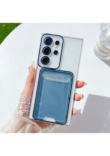 Samsung Galaxy S23 Ultra Tpu Şeffaf Telefon Kılıfı Kart Tutuculu (Yurt Dışından)