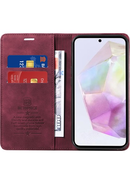Samsung Galaxy M35 5g Deri Cüzdan Telefon Kılıfı (Yurt Dışından) fiyatları