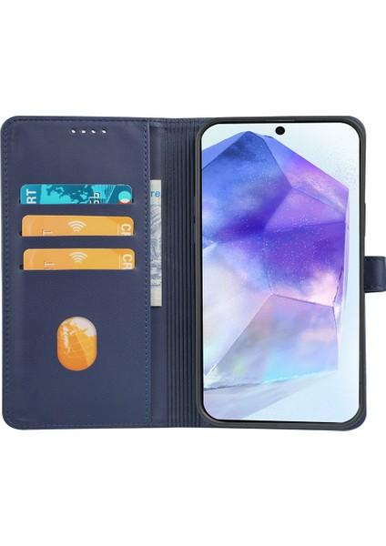 Samsung Galaxy A54 5g Manyetik Toka Dört Yapraklı Yonca Deri Telefon Kılıfı (Yurt Dışından)