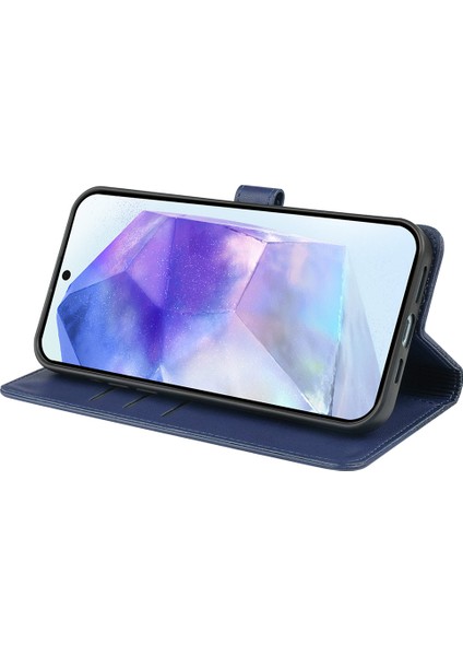 Samsung Galaxy A54 5g Manyetik Toka Dört Yapraklı Yonca Deri Telefon Kılıfı (Yurt Dışından)