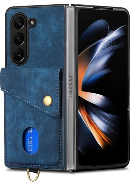 Samsung Galaxy Z Fold6 5g Kickstand Kart Çantası Deri + Askılı Pc Telefon Kapağı (Yurt Dışından) fırsatları
