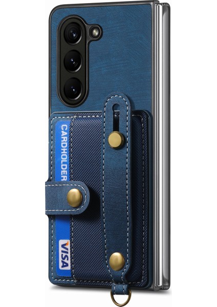 Samsung Galaxy Z Fold6 5g Kart Tutucu Bileklik Deri + Kayışlı Pc Kapağı (Yurt Dışından) fiyatları