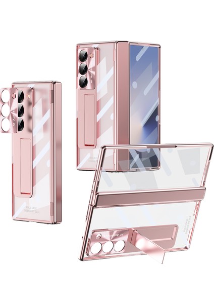 Samsung Galaxy Z Fold6 5g Kickstand Menteşe Galvanik Pc Kapağı (Yurt Dışından)