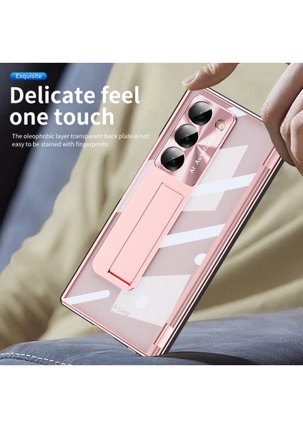 Samsung Galaxy Z Fold6 5g Kickstand Menteşe Galvanik Pc Kapağı (Yurt Dışından)