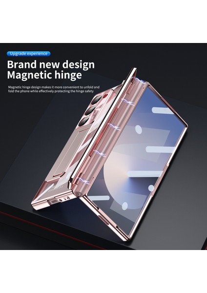 Samsung Galaxy Z Fold6 5g Kickstand Menteşe Galvanik Pc Kapağı (Yurt Dışından)