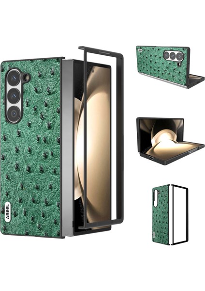 Samsung Galaxy Z Fold6 5g Hakiki Inek Derisi+Pc Kapak Devekuşu Dokusu (Yurt Dışından)