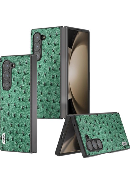 Samsung Galaxy Z Fold6 5g Hakiki Inek Derisi+Pc Kapak Devekuşu Dokusu (Yurt Dışından)