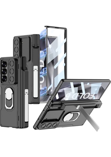 Samsung Galaxy Z Fold6 5g Kickstand Manyetik Menteşe Koruma Pc Telefon Kapağı (Yurt Dışından)