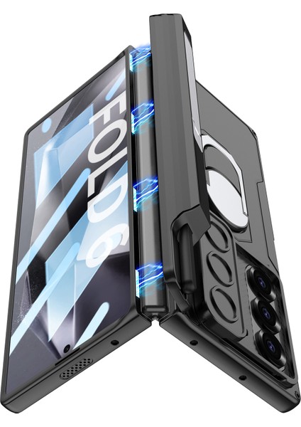 Samsung Galaxy Z Fold6 5g Kickstand Manyetik Menteşe Koruma Pc Telefon Kapağı (Yurt Dışından)