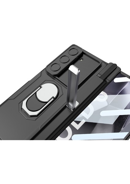 Samsung Galaxy Z Fold6 5g Kickstand Manyetik Menteşe Koruma Pc Telefon Kapağı (Yurt Dışından)