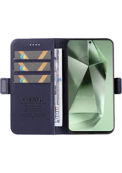 Samsung Galaxy S24 Fe Yan Klipsli Deri Cüzdan Standlı Telefon Kapağı (Yurt Dışından)