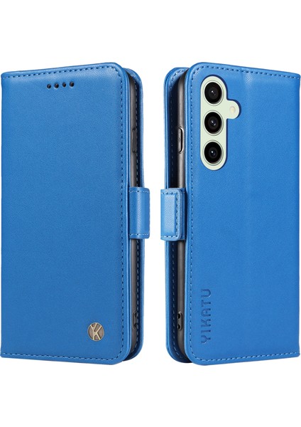 Samsung Galaxy S24 Fe Yan Klipsli Deri Cüzdan Standlı Telefon Kapağı (Yurt Dışından)