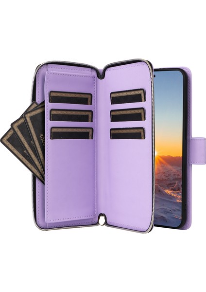 Samsung Galaxy S24 Fe Fermuar Cüzdan Eşkenar Dörtgen Pu Deri Telefon Kapağı (Yurt Dışından) modelleri