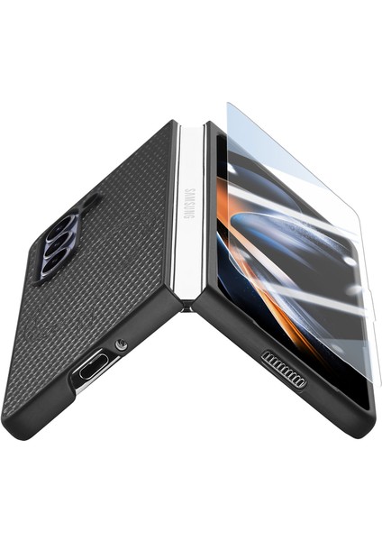 Samsung Galaxy Z Fold6 5g Manyetik Karbon Fiber Doku Deri + Pc Kapağı (Yurt Dışından)