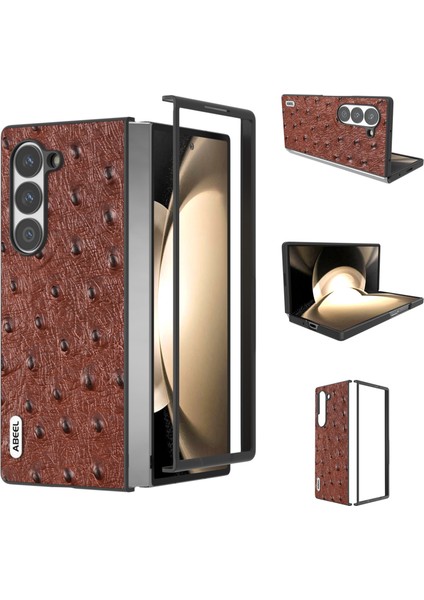 Samsung Galaxy Z Fold6 5g Hakiki Inek Derisi+Pc Kapak Devekuşu Dokusu (Yurt Dışından)