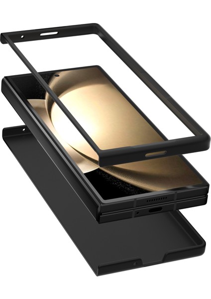 Samsung Galaxy Z Fold6 5g Hakiki Inek Derisi+Pc Kapak Devekuşu Dokusu (Yurt Dışından)