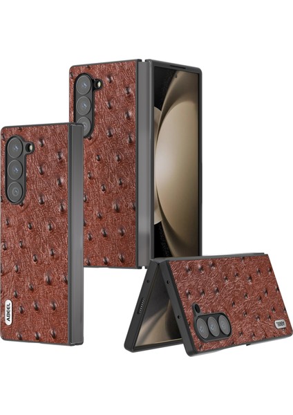 Samsung Galaxy Z Fold6 5g Hakiki Inek Derisi+Pc Kapak Devekuşu Dokusu (Yurt Dışından)