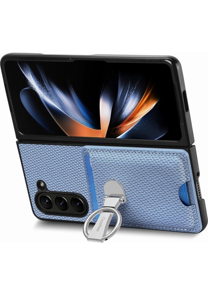 Samsung Galaxy Z Fold6 5g Kart Yuvası Karbon Fiber Doku Deri + Pc Telefon Kapağı (Yurt Dışından) indirimleri