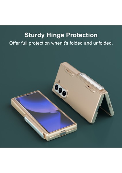 Samsung Galaxy Z Fold6 5g Kauçuk Sert Pc Kickstand Telefon Kapağı (Yurt Dışından)